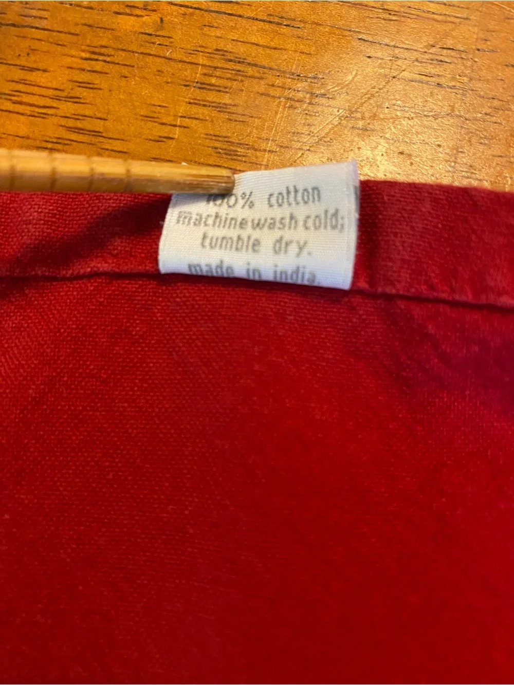 tag Chicago Christmas Tree Napkins Set of 8 Red Embroidered Cotton Holiday 18x18
